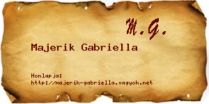 Majerik Gabriella névjegykártya